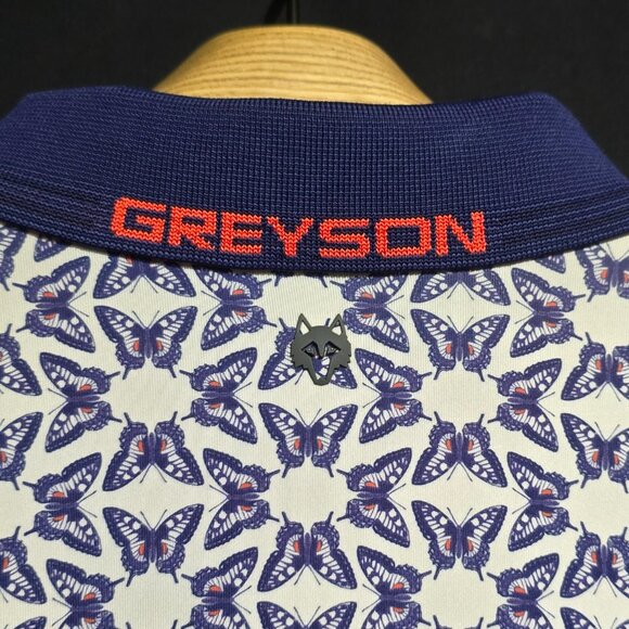 GREYSON Performance Polo - Butterflies - Red White Blue - Sz XXL* - Picture 4 of 4